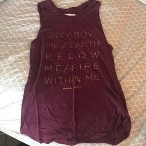 Spiritual gangster maroon tank top